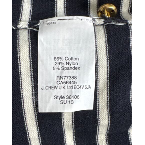 J. Crew Women's Striped Navy White Button Front Cardigan Size M - Picture 4 of 7